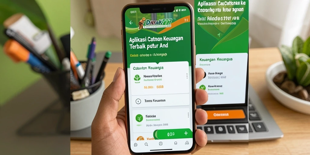 Antarmuka pengguna aplikasi Catatan Keuangan DAYAK777 yang sederhana dan efektif.