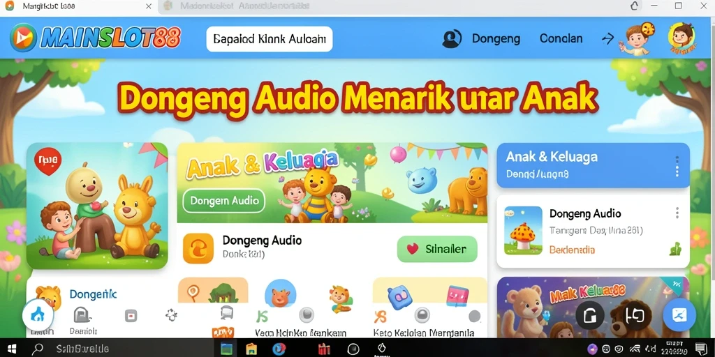 Antarmuka aplikasi MAINSLOT88 yang sederhana dan menarik untuk anak-anak.