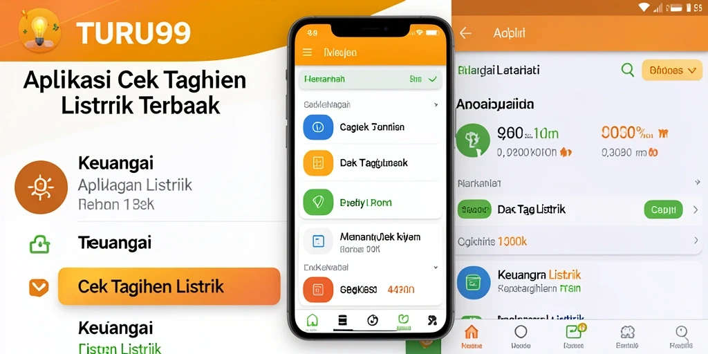 Tampilan antarmuka utama TURU99 untuk cek tagihan listrik yang mudah digunakan.